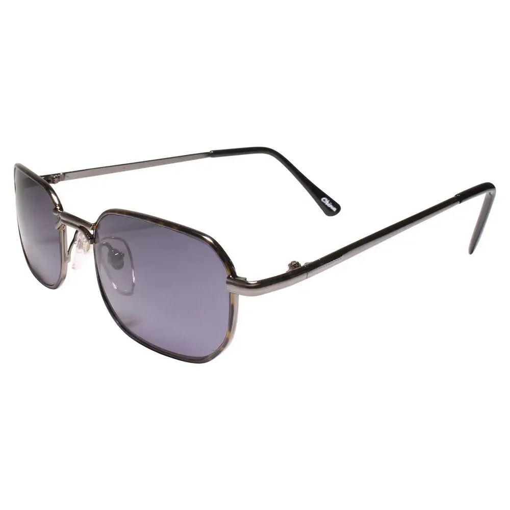 Classic Vintage Retro Style Gunmetal 80s 90s Rectangle Square Sunglasses